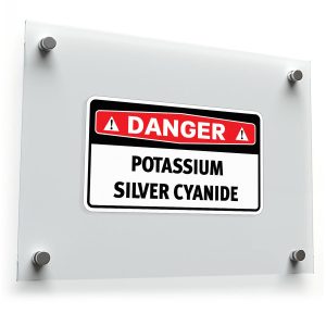Danger Potassium Silver Cyanide Sticker
