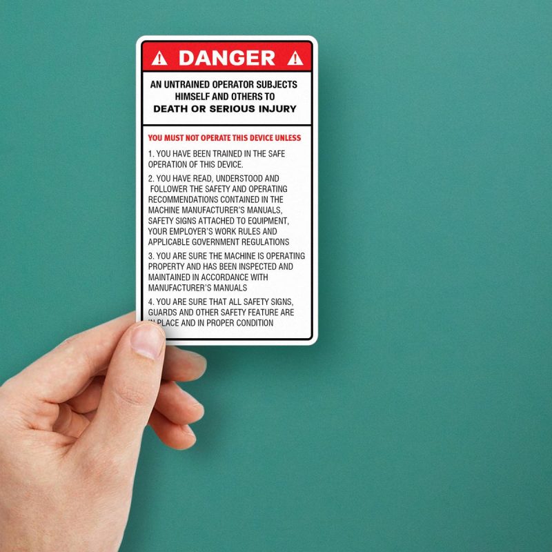 Danger Safety Sign Sticker - Stickers Factory