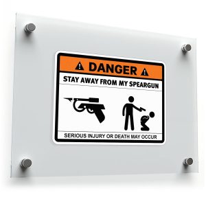 Danger Speargun Warning Sticker