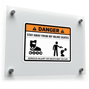 Funny Danger Sticker – Stay Away from My Inline Skates