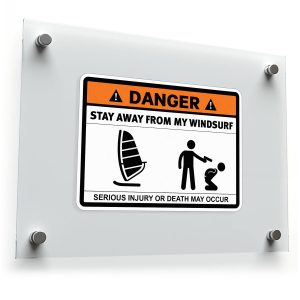 Danger Windsurf Sticker