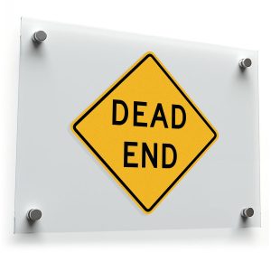 Dead End Sticker – Durable Yellow and Black Vinyl