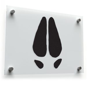 Deer Hoof Print Silhouette Sticker