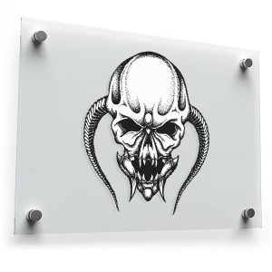 Demonic Skull Sticker