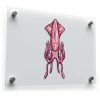 Detailed Pink Squid Sticker