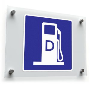 Diesel Fuel Pump Vinyl Sticker – Bold Blue and