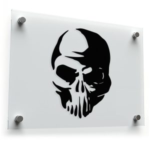 Distressed Skull Vinyl Sticker