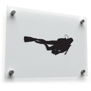Diver Silhouette Sticker