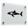 Diver and Shark Silhouette Sticker 1
