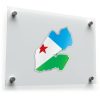 Djibouti Map Flag Sticker