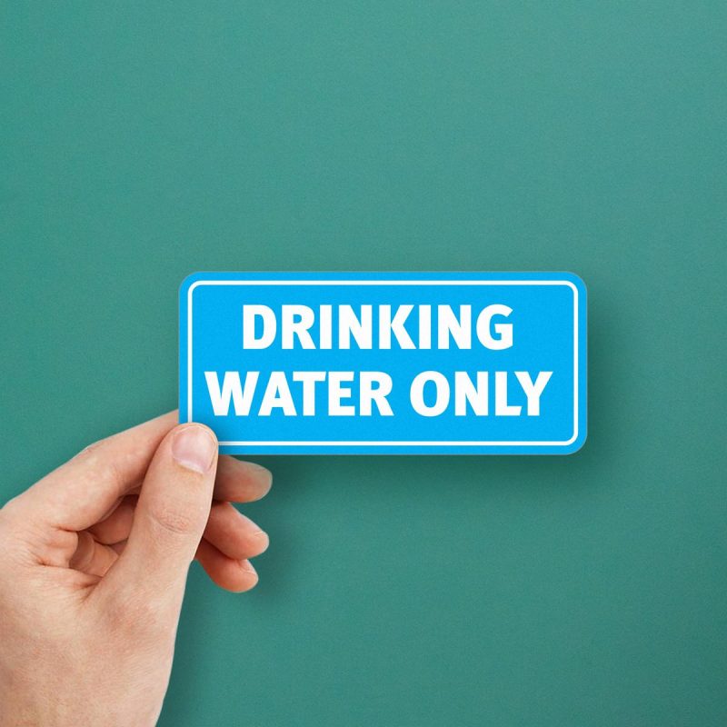 Drinking Water Only Sticker - Stickers Factory