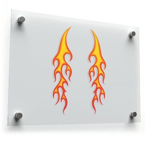 Dual Flame Vinyl Decals