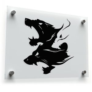 Dual Wolf Head Decal