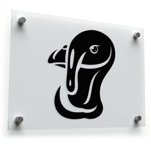 Duck Head Silhouette Sticker