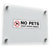 Durable No Pets Sticker
