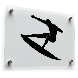 Dynamic Surfing Silhouette Sticker