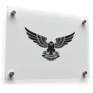 Eagle with Spread Wings Silhouette Sticker