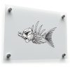 Edgy Fish Skeleton Sticker