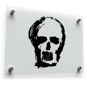Edgy Skull Art Decal