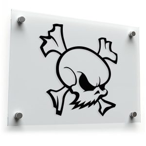 Edgy Skull and Crossbones Sticker