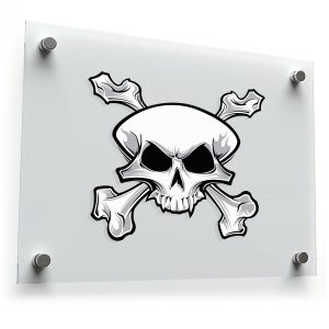 Edgy Skull and Crossbones Sticker