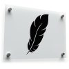 Elegant Black Feather Sticker