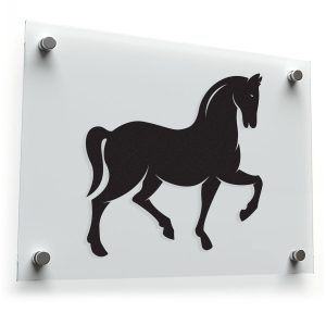 Elegant Black Horse Sticker