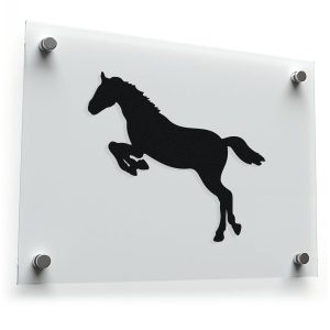 Elegant Black Jumping Horse Sticker