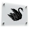 Elegant Black Swan Silhouette Sticker