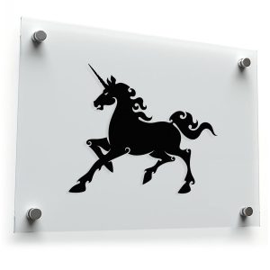 Elegant Black Unicorn Decal