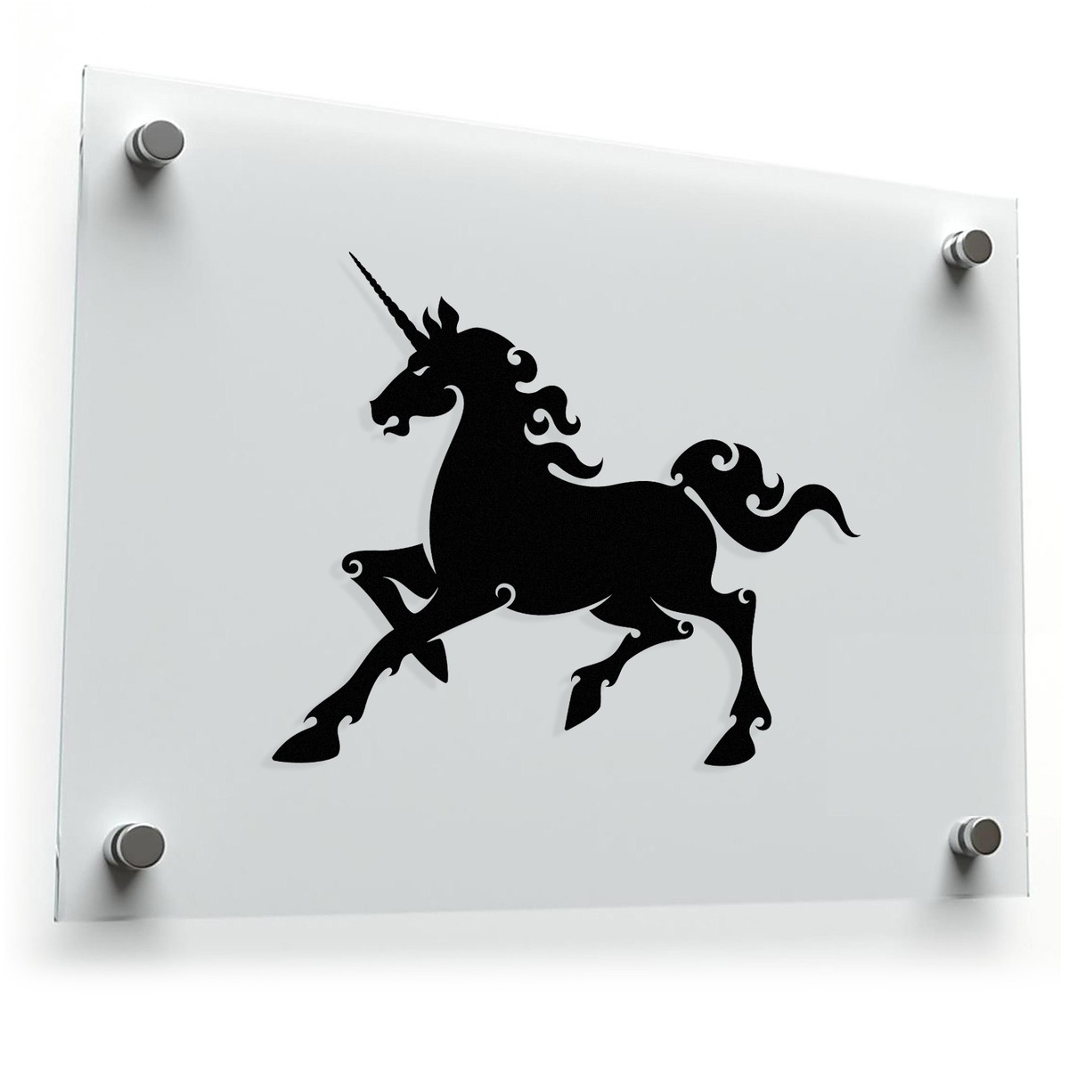 Elegant Black Unicorn Decal 3 Elegant Black Unicorn Decal