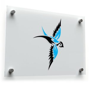 Elegant Blue Swallow Bird Decal