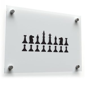 Elegant Chess Pieces Silhouette Sticker