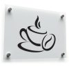Elegant Coffee Cup and Bean Sticker 1