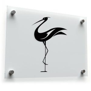 Elegant Crane Silhouette Sticker