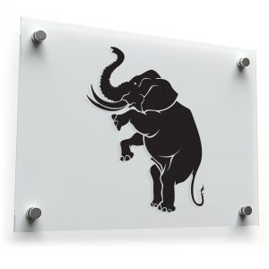 Elegant Elephant Silhouette Sticker
