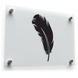 Elegant Feather Silhouette Sticker