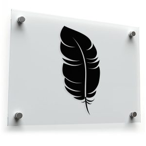 Elegant Feather Silhouette Sticker