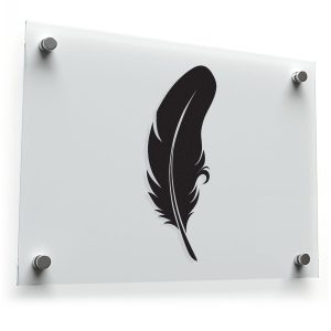 Elegant Feather Silhouette Sticker