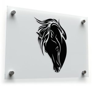 Elegant Horse Head Silhouette Sticker