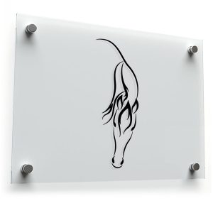 Elegant Horse Head Silhouette Sticker
