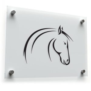 Elegant Horse Head Silhouette Vinyl Sticker