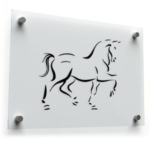 Elegant Line Art Horse Decal