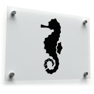 Elegant Seahorse Silhouette Sticker