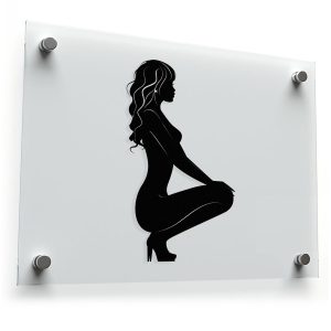 Elegant Silhouette Woman Sticker