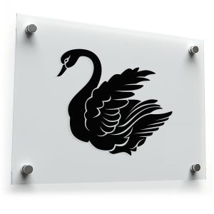 Elegant Swan Silhouette Sticker