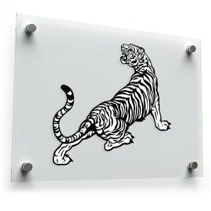 Elegant Tiger Silhouette Sticker