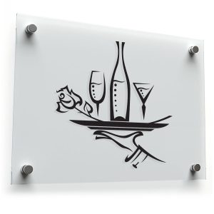 Elegant Tray and Drinks Sticker