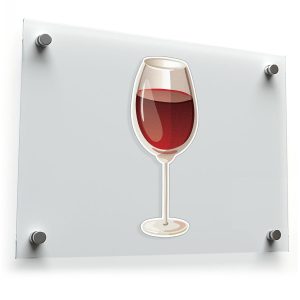 Elegant Wine Glass Sticker