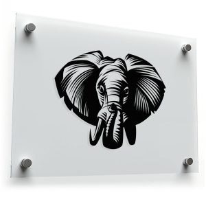 Elephant Head Vinyl Sticker